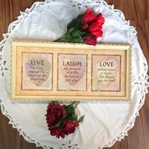 Home Interiors live laugh love framed picture